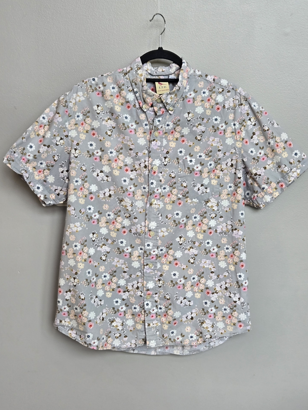 Ken LTD Men's Floral Button-Down Shirt Size Large